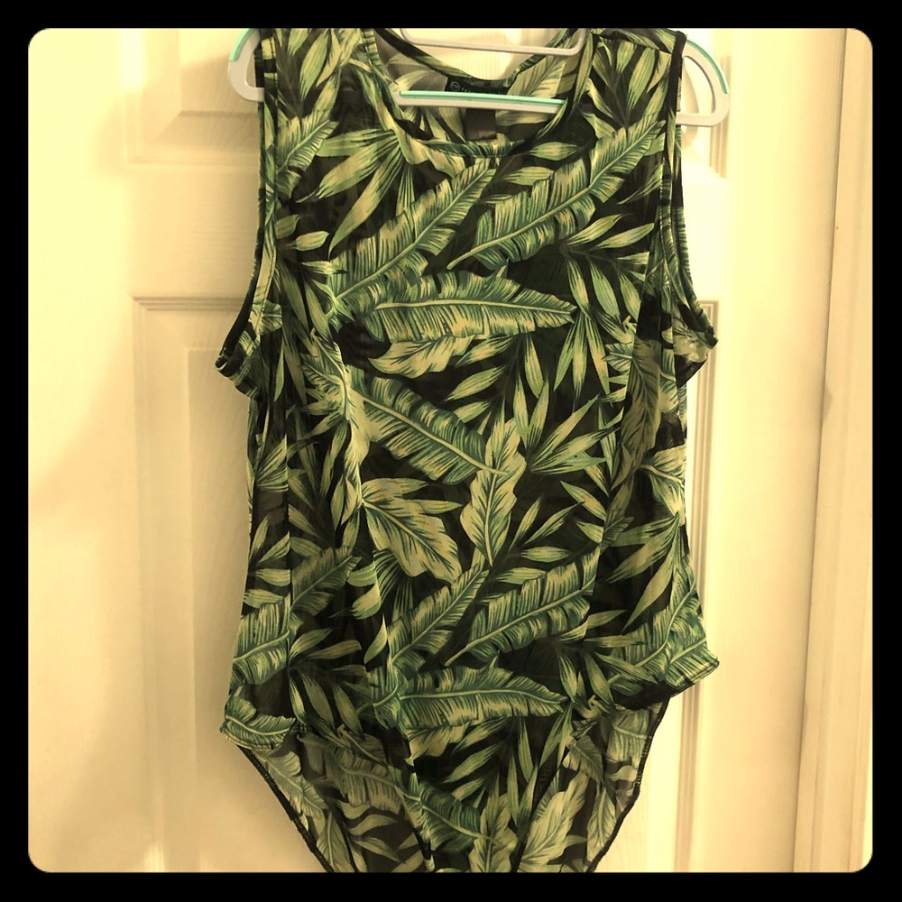 Sheer print body suit